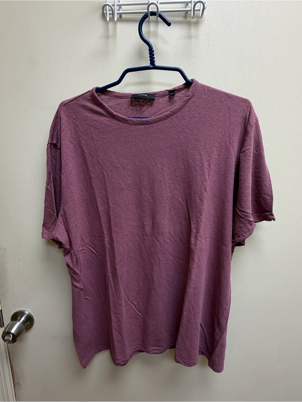 Vince Short-Sleeve Crew Tee in Dusty Plum